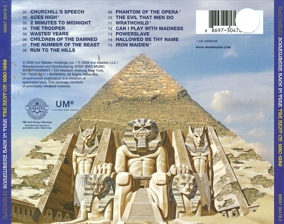 Somewhere Back in Time: The Best of 1980-1989 cover art