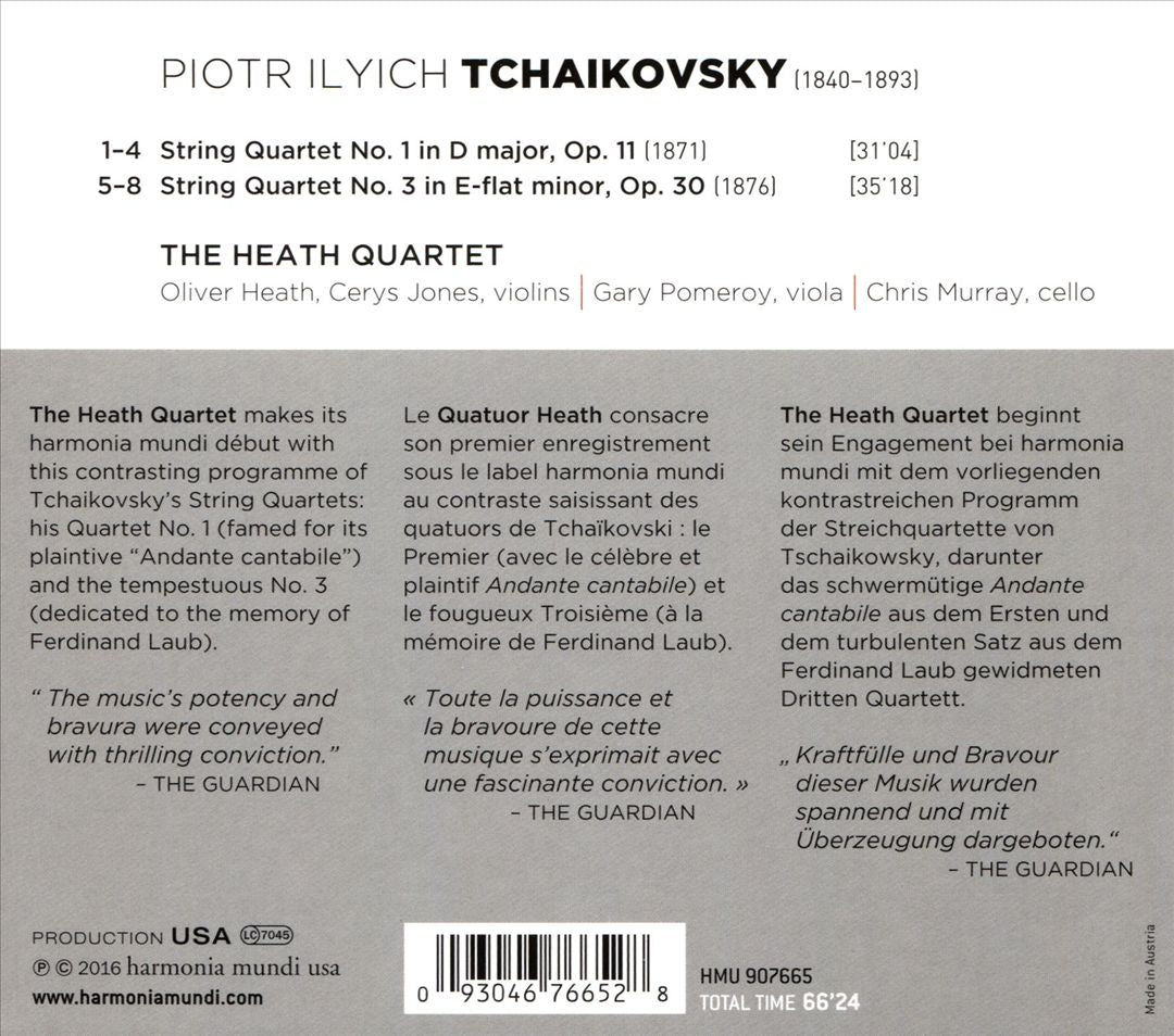 Tchaikovsky: String Quartets cover art