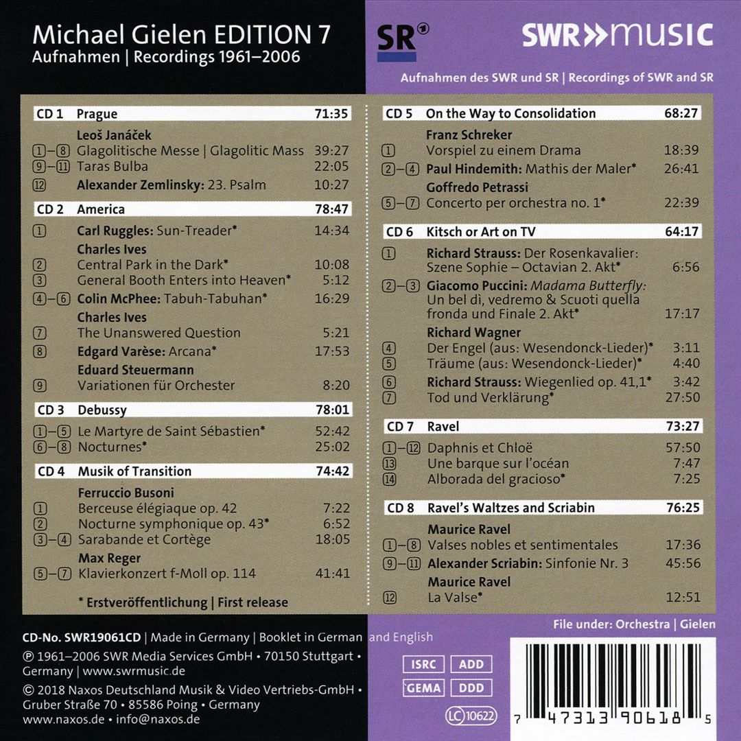 Michael Gielen: Edition, Vol. 7 - 1961-2006 cover art