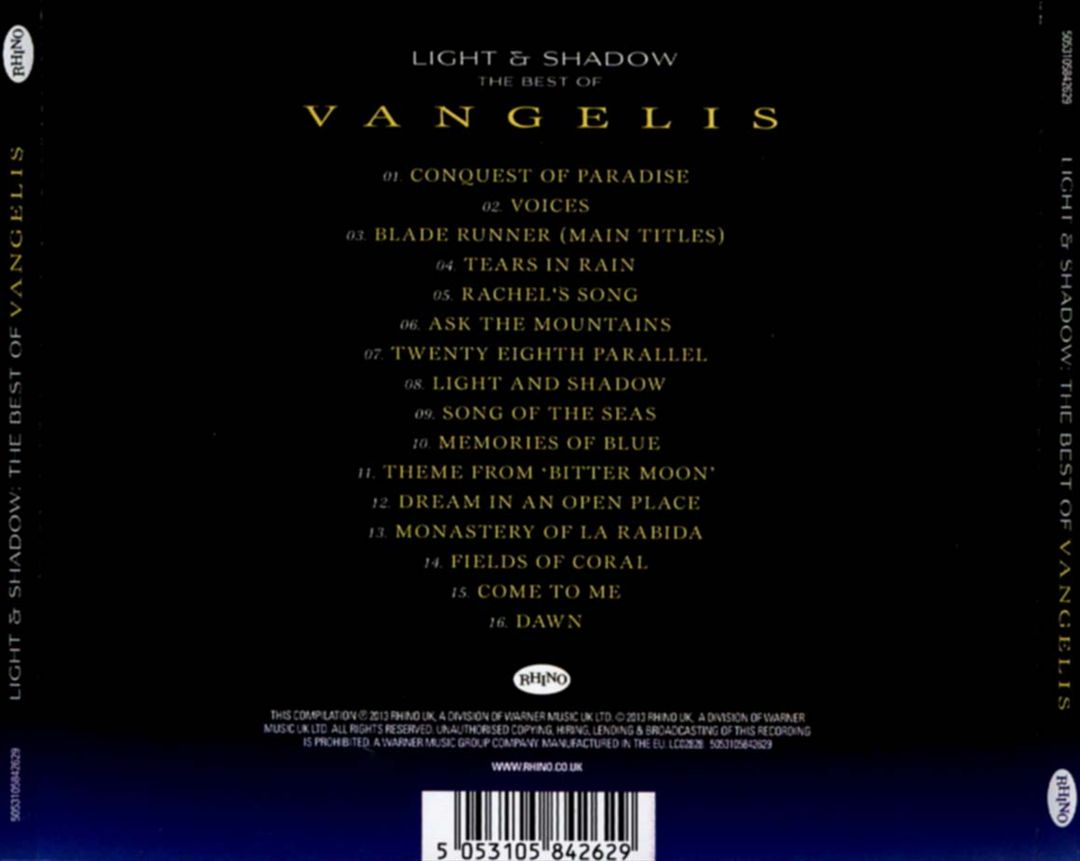 Light & Shadow: The Best of Vangelis cover art