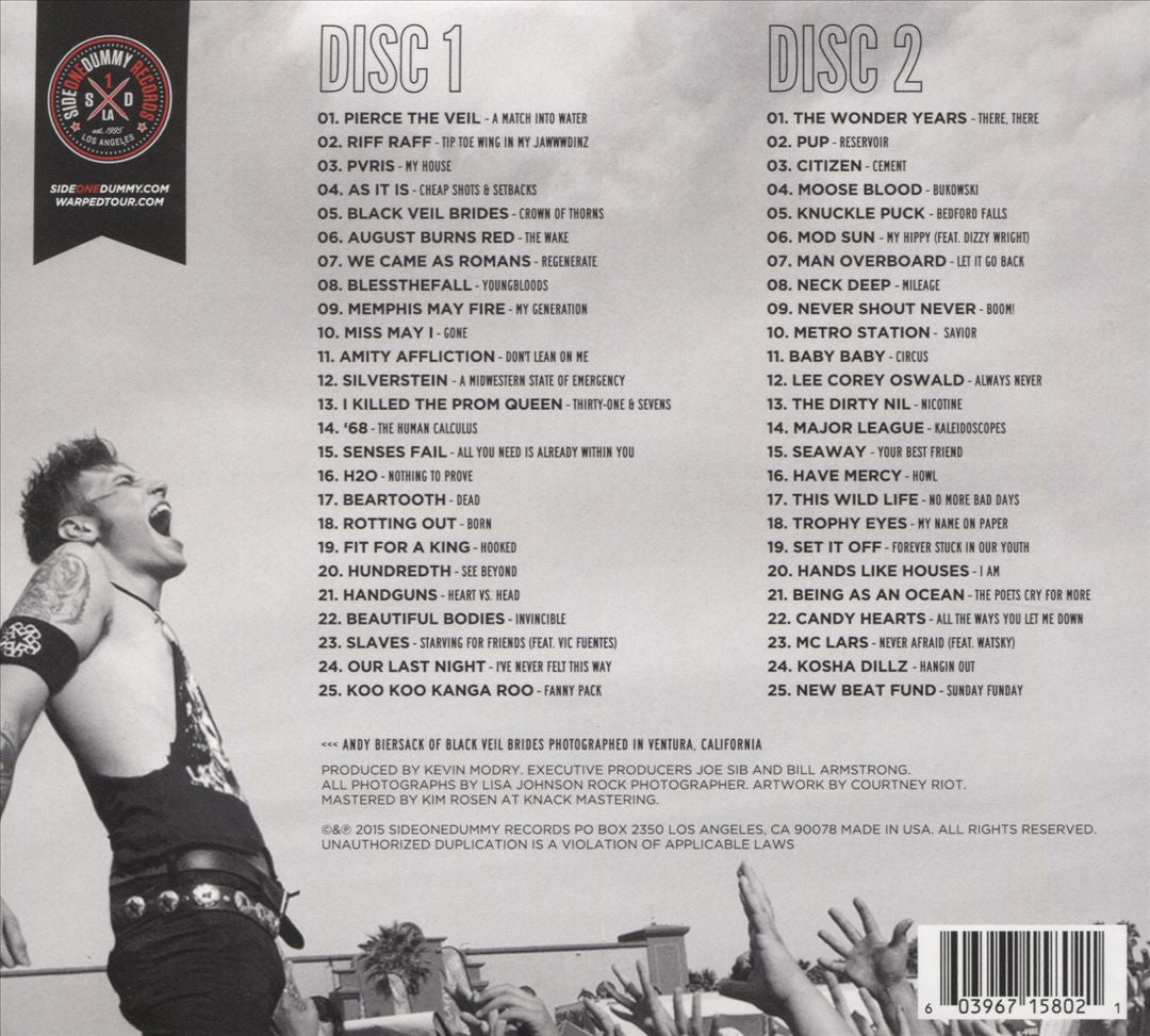 Warped Tour 2015 Compilation cover art