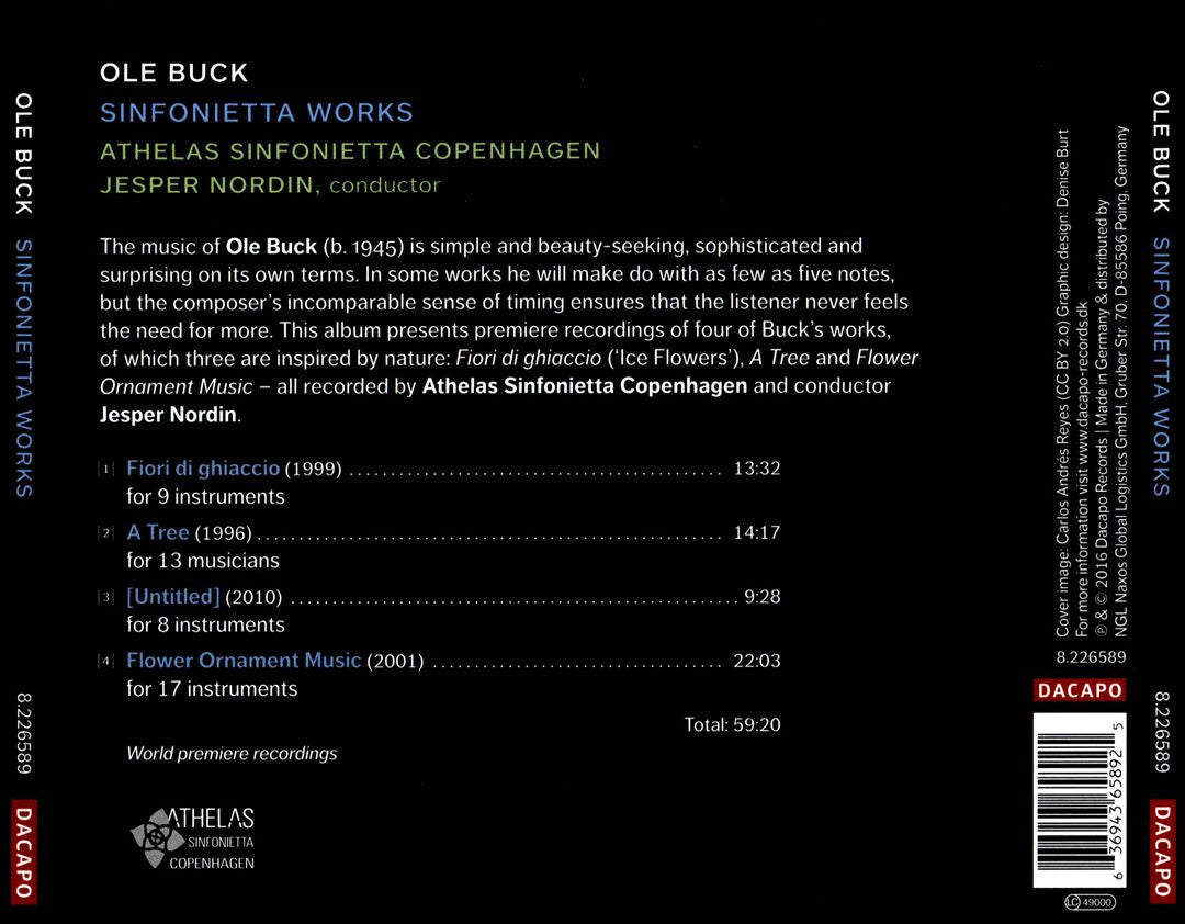 Ole Buck: Sinfonietta Works cover art