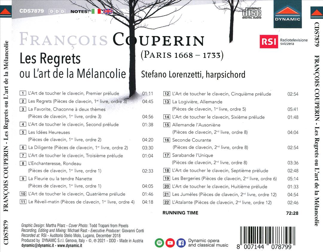 Francois Couperin: Les Regrets ou L'Art de la Mélancolie cover art