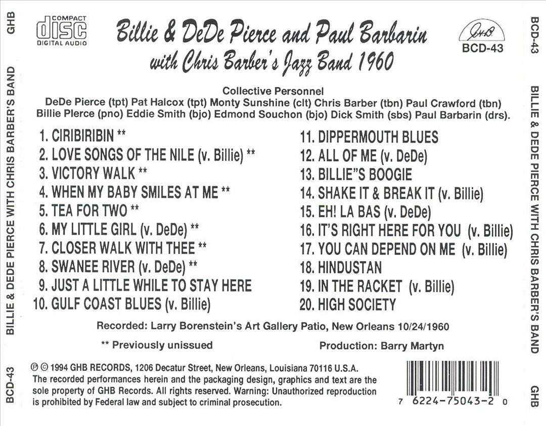 With Chris Barber's Jazz Band 1960 cover art