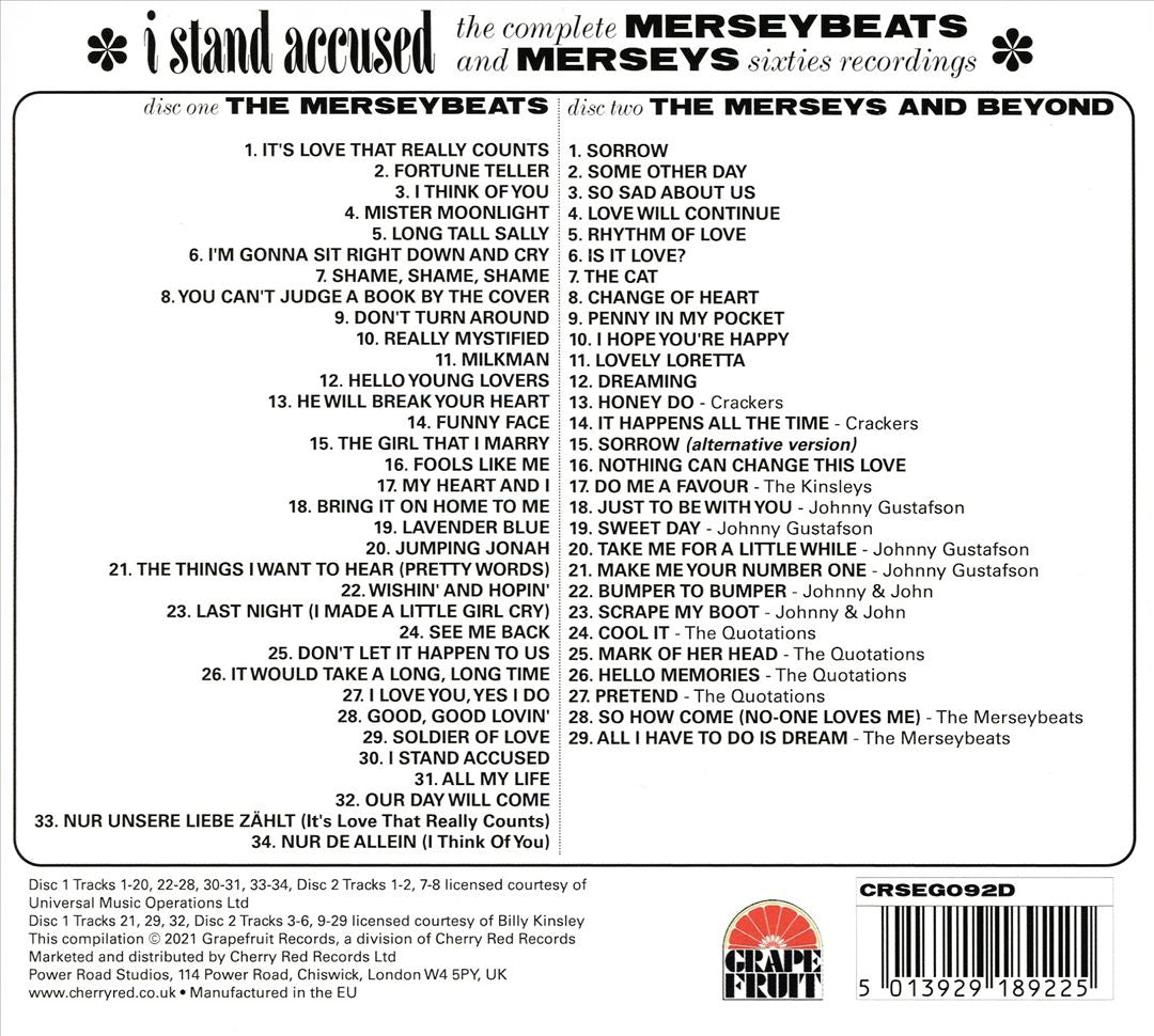 I Stand Accused: The Complete Merseybeats & Merseys Sixties Recordings cover art