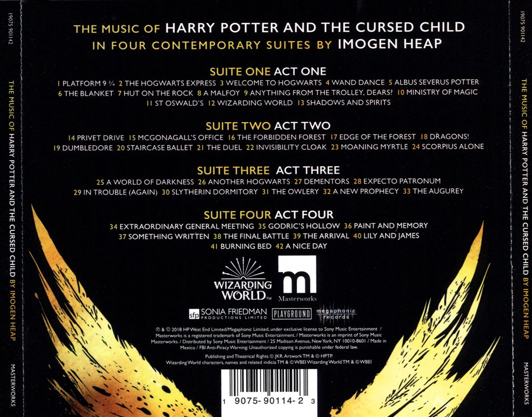 Music of Harry Potter and the Cursed Child, Parts One and Two in Four Contemporary Suites cover art
