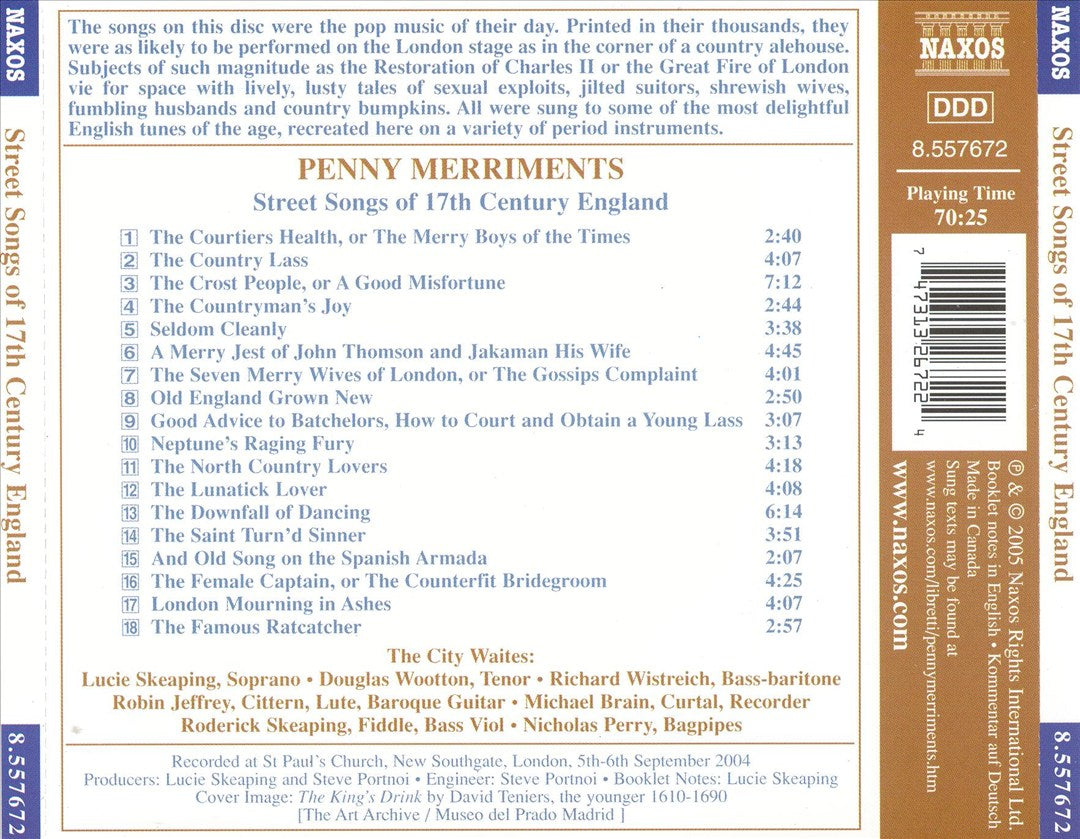 Penny Merriments: Street Songs of 17th Century England cover art