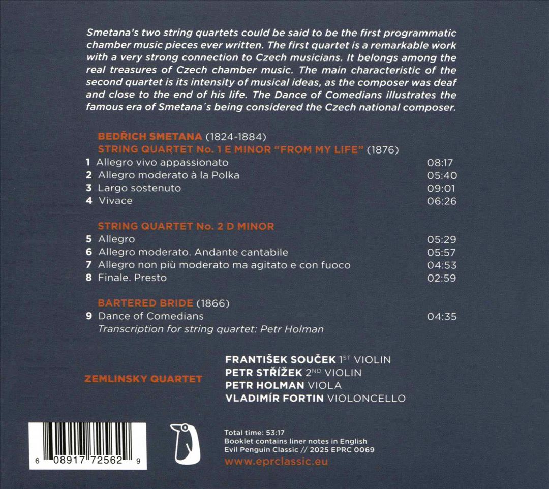Bedrich Smetana: String Quartets cover art
