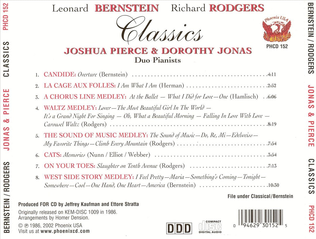 Leonard Bernstein, Richard Rodgers: Classics cover art