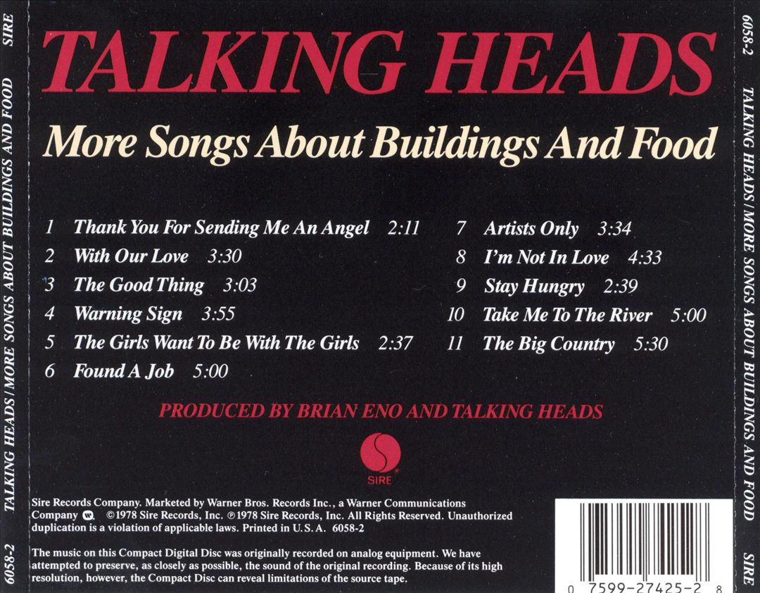 More Songs About Buildings and Food cover art