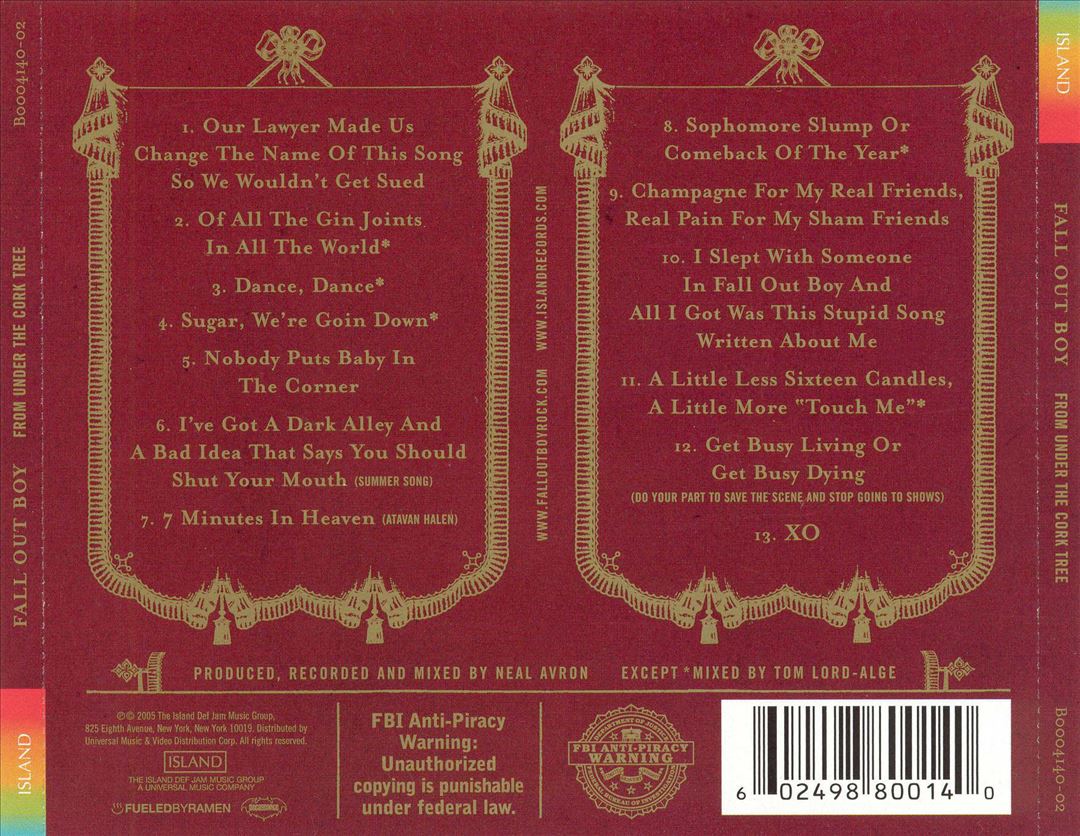 From Under the Cork Tree cover art