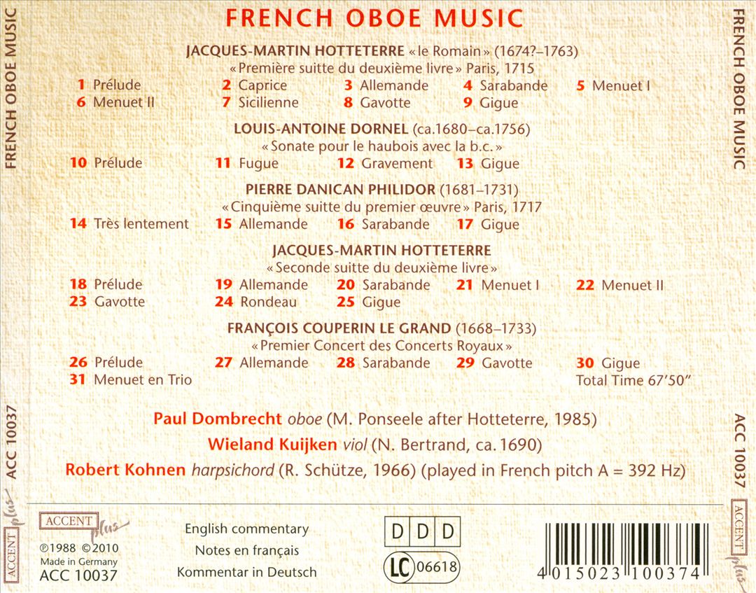 French Oboe Music cover art