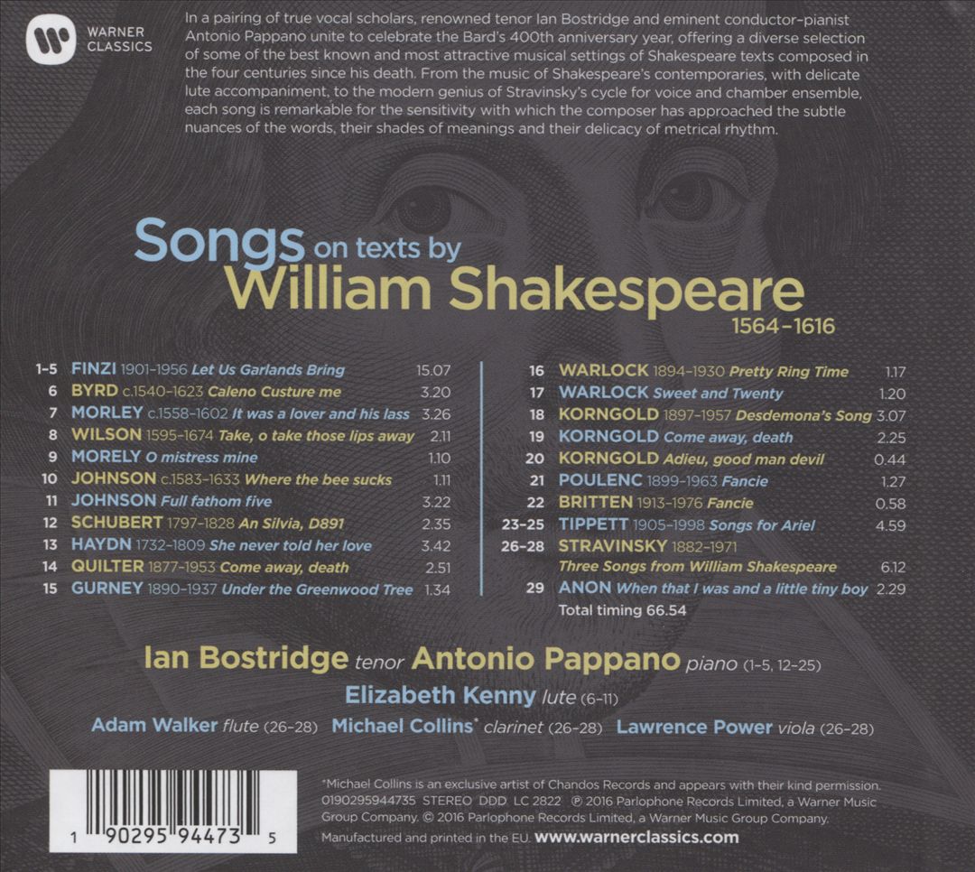 Shakespeare Songs cover art