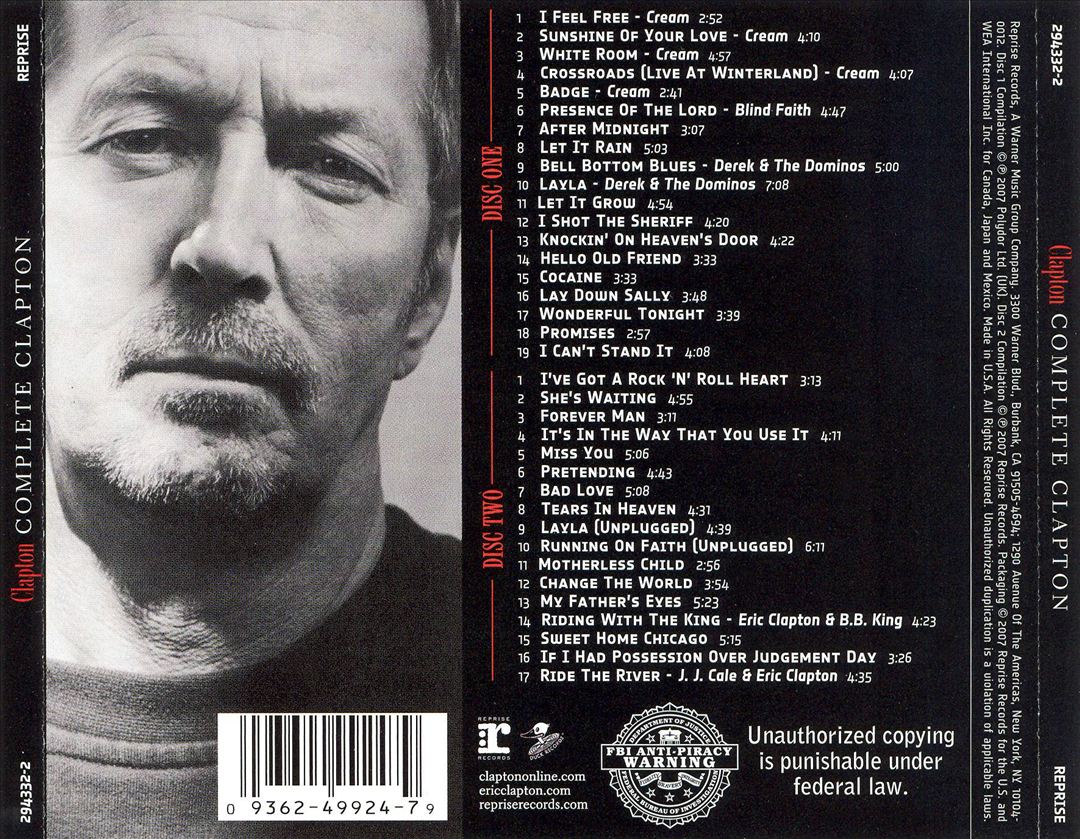 Complete Clapton cover art