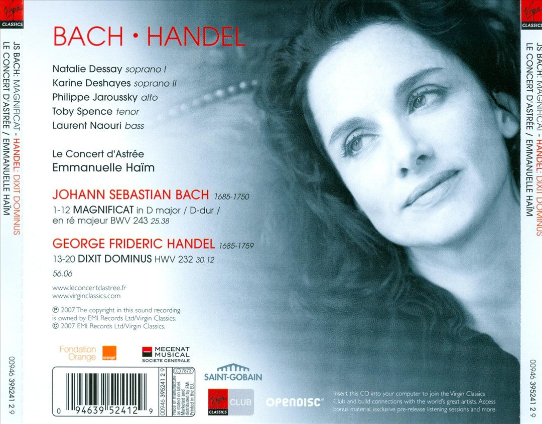 Bach: Magnificat; Handel: Dixit Dominus cover art