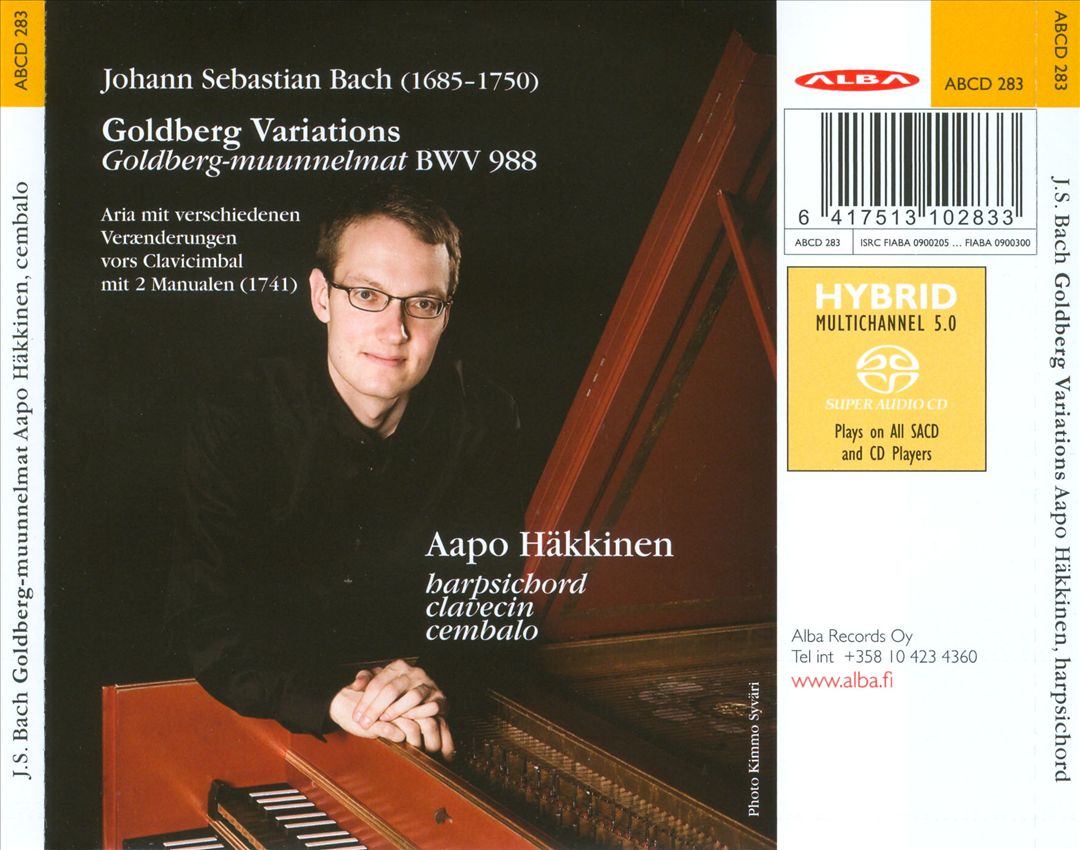 Bach: Goldberg Variations cover art