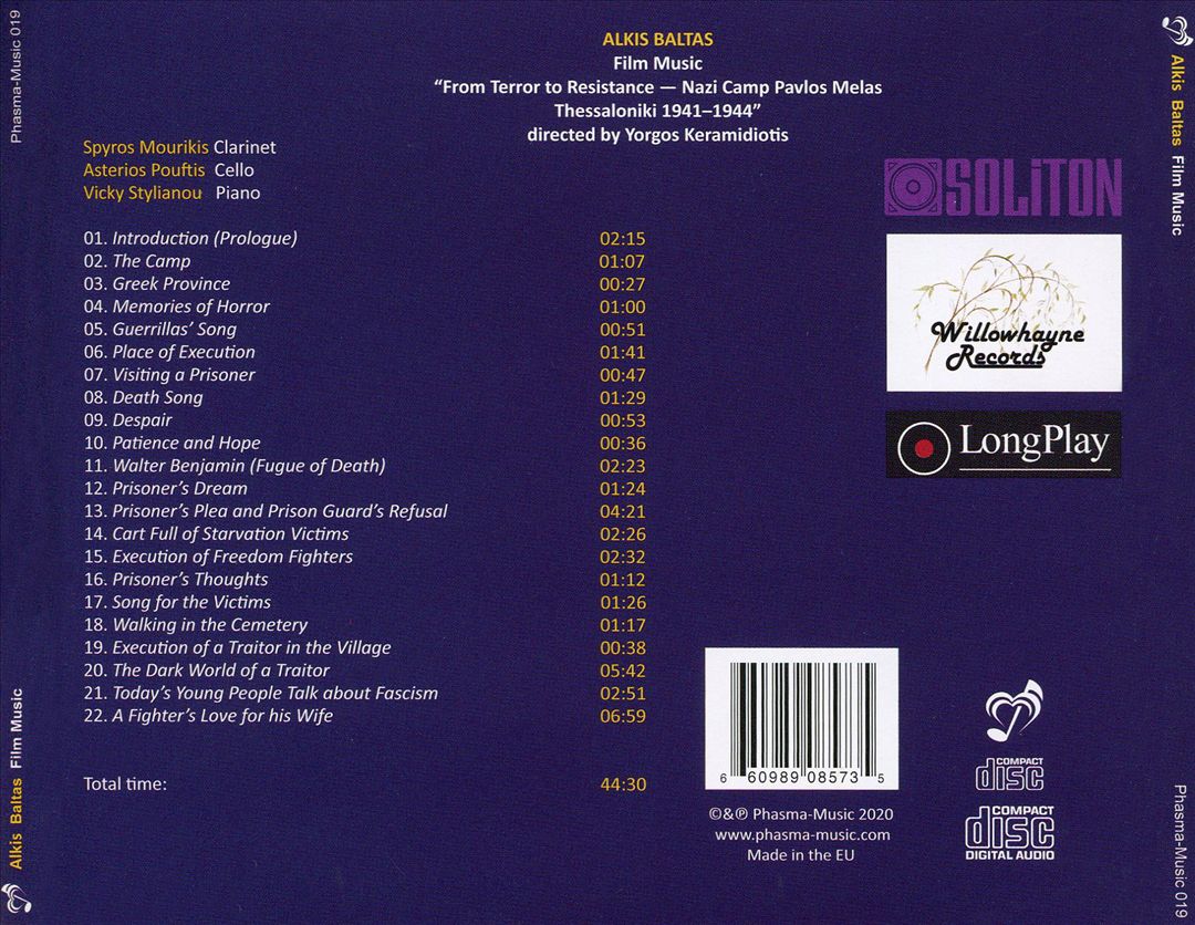 Alks Baltas: Film Music - From Terror to Resistance - Nazi Camp Pavlos Melas, Thessaloniki 1941-1944 cover art