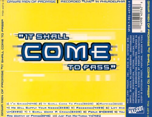 It Shall Come to Pass cover art