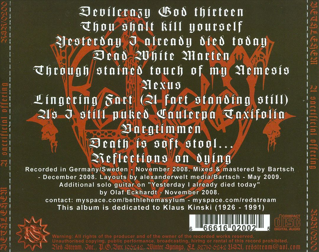 Sacrificial Offering to the Kingdom of Heaven in a Cracked Dog's Ear cover art