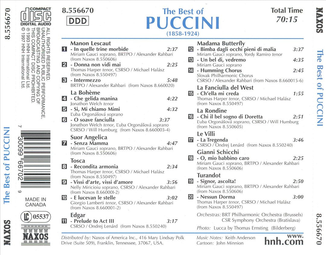 Best of Puccini cover art