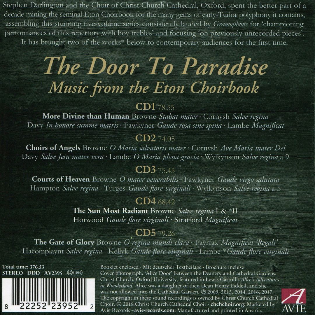 Door to Paradise: Music from the Eton Choirbook cover art