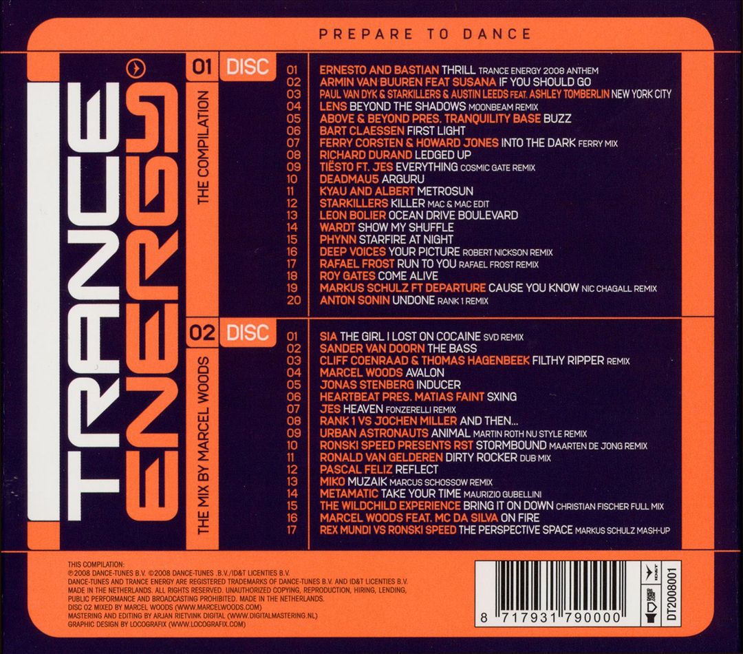 Trance Energy 2008 cover art