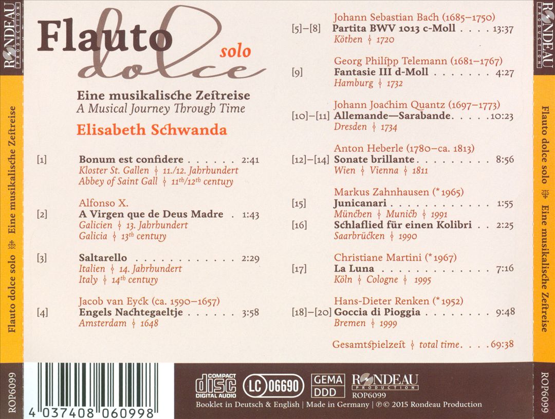 Flauto dolce solo: Eine musikalische Zeitreise cover art