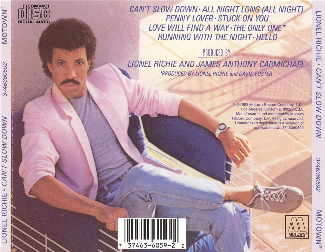 Can't Slow Down cover art