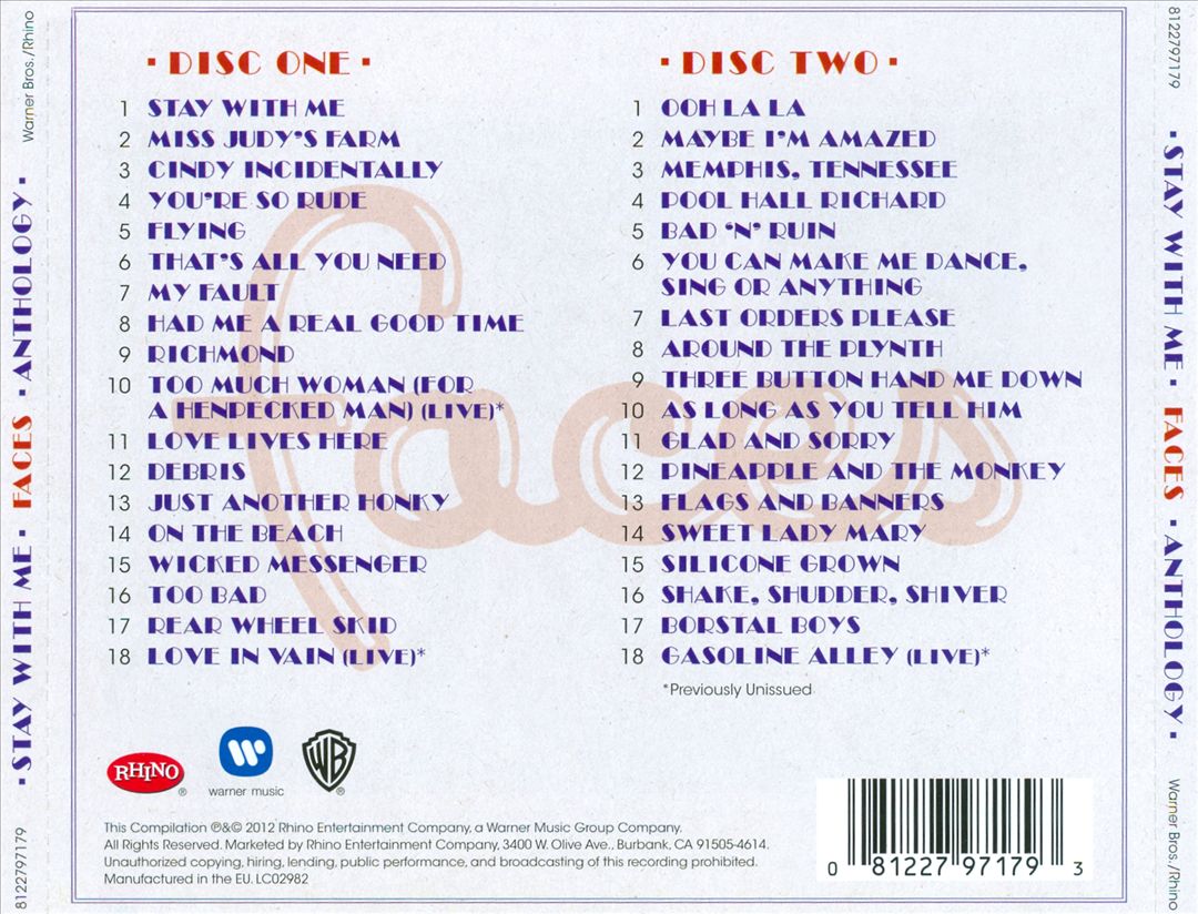Stay with Me: The Faces Anthology cover art