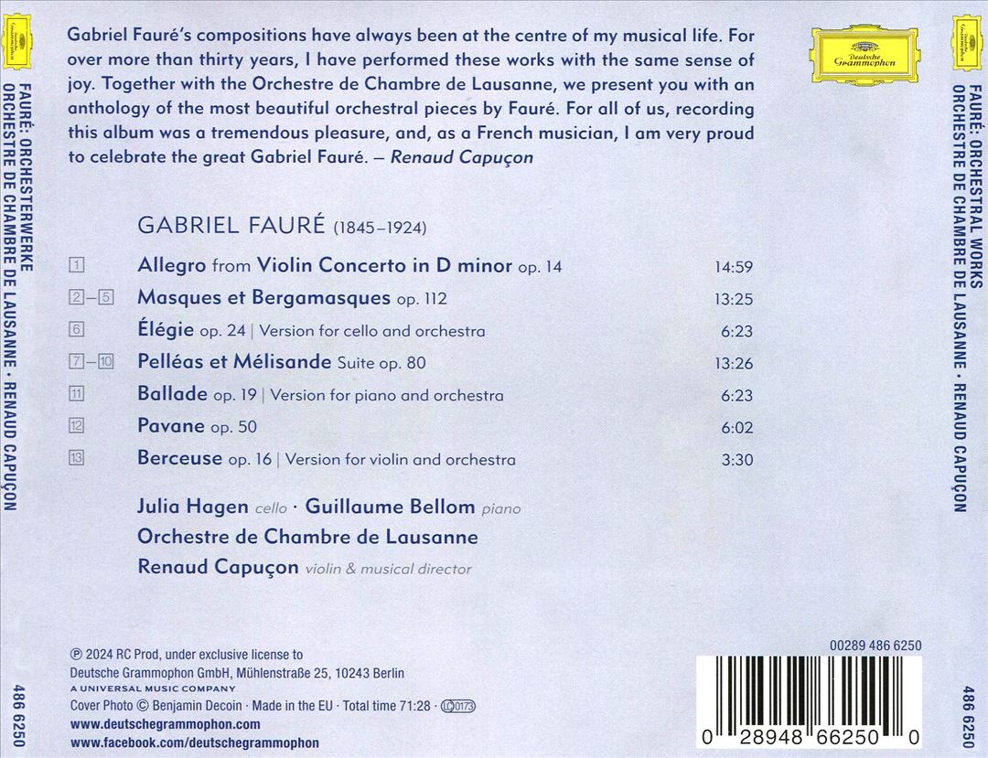 Gabriel Fauré cover art