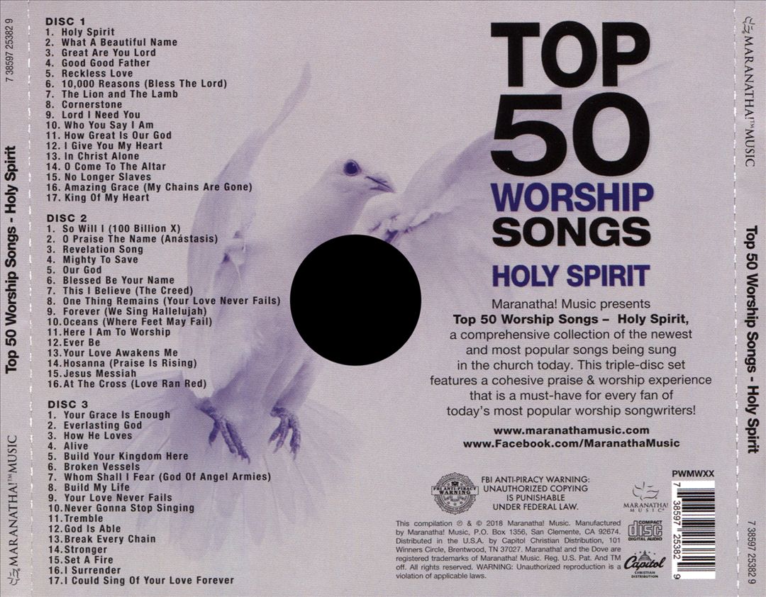 Top 50 Worship Songs: Holy Spirit cover art