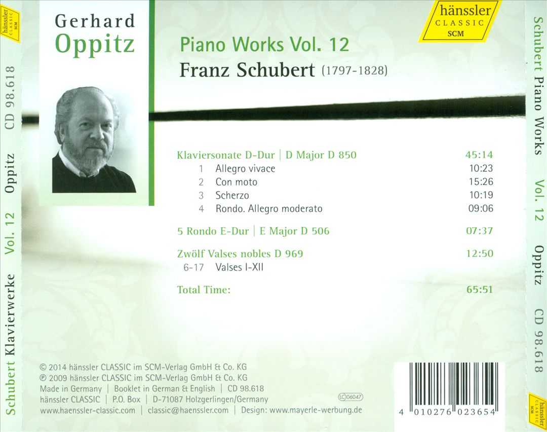 Schubert: Piano Works, Vol. 12 cover art
