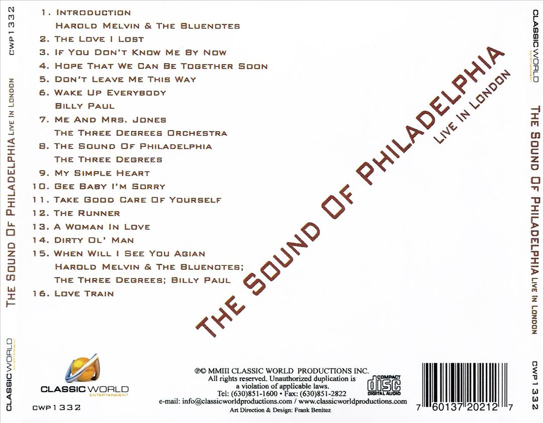 Sound of Philadelphia Live in London cover art