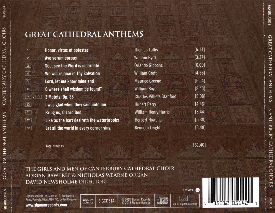 Great Cathedral Anthems cover art
