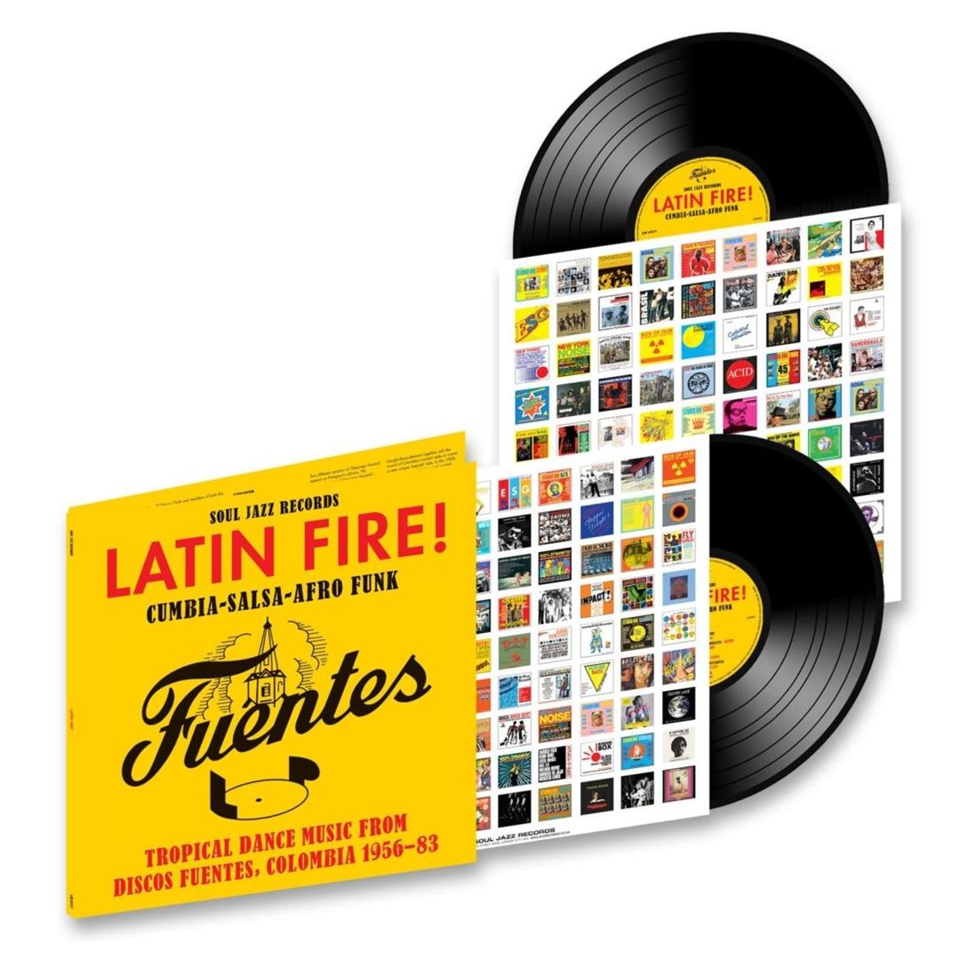 LATIN FIRE! Cumbia–Salsa–Afro-Funk: Tropical Dance Music from Discos Fuentes, Colombia 1956-83 cover art
