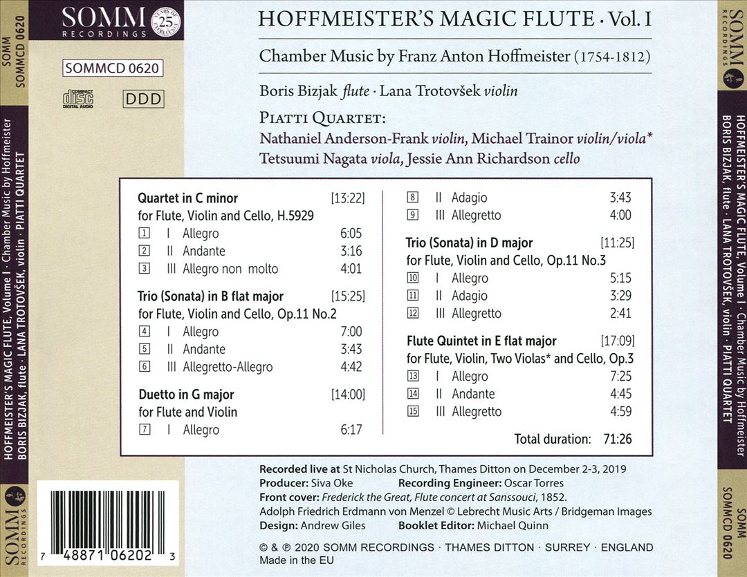 Hoffmeister's Magic Flute, Vol. 1 cover art
