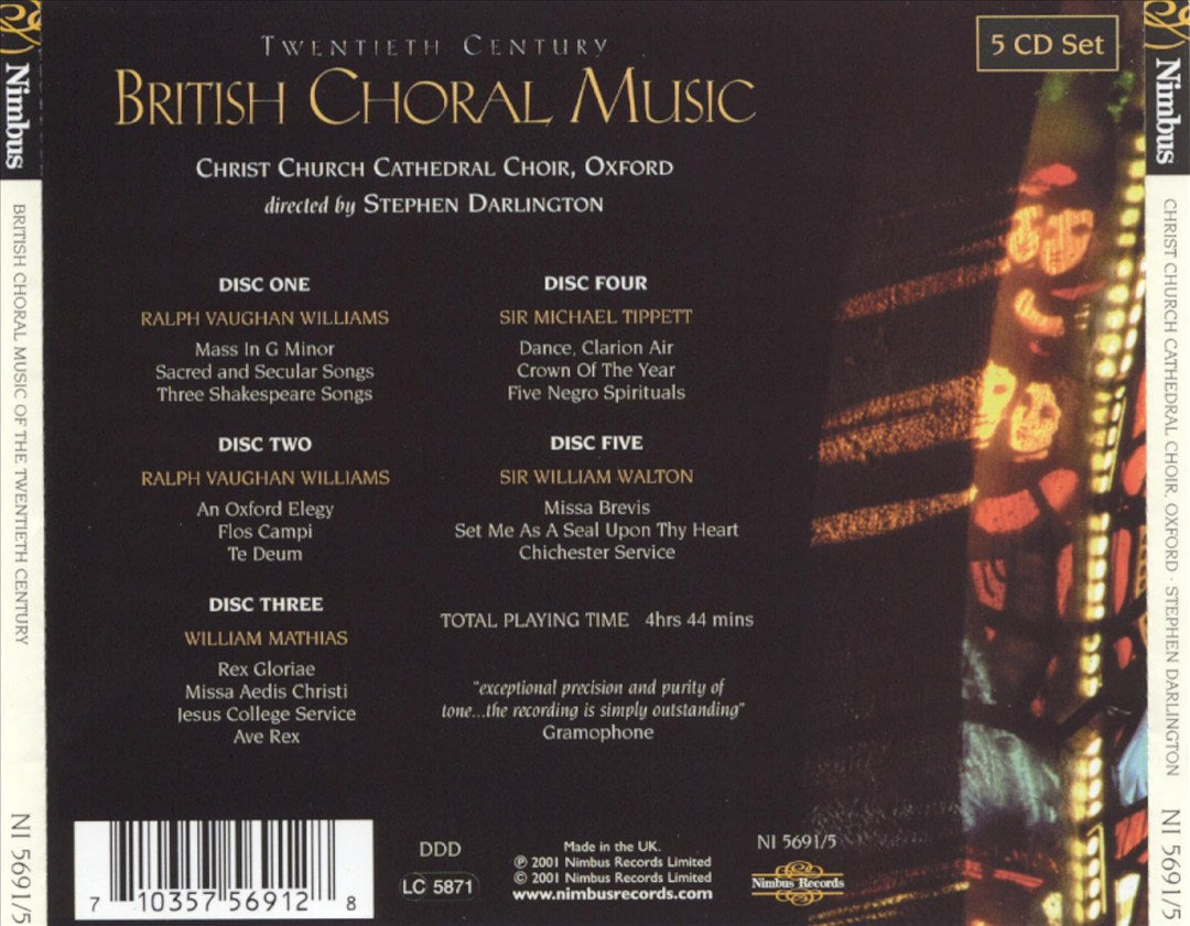 British Choral Music of the 20th Century cover art