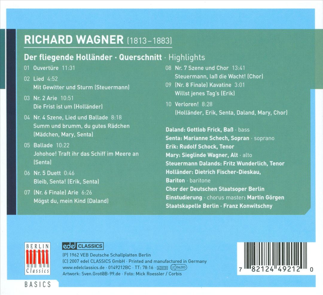 Wagner: Der fliegende Holländer (Highlights) cover art