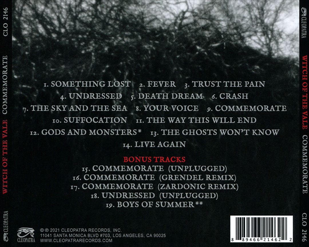 Commemorate cover art