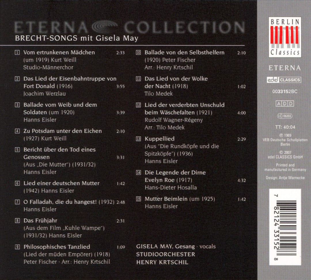 Gisela May Singt Jacques Brel cover art