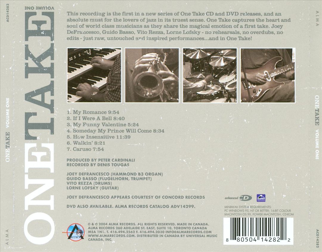 One Take, Vol. 1 cover art