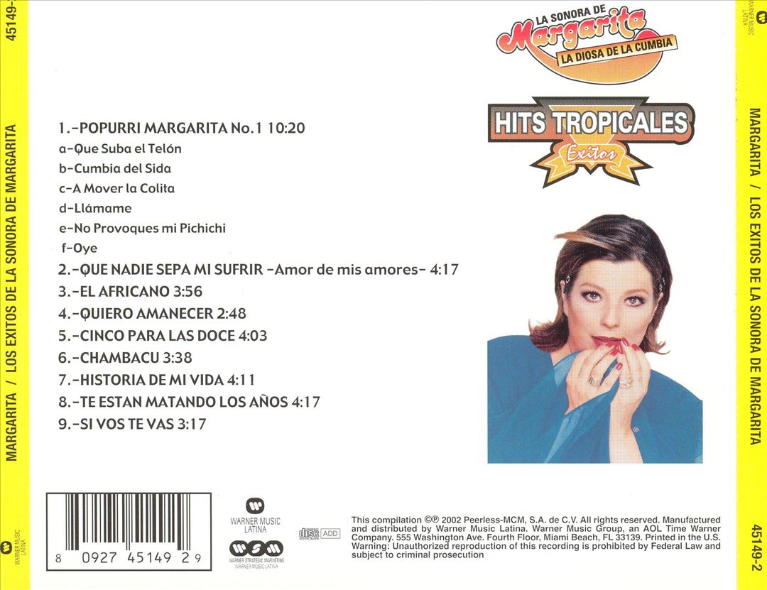 Exitos de la Sonora de Margarita cover art