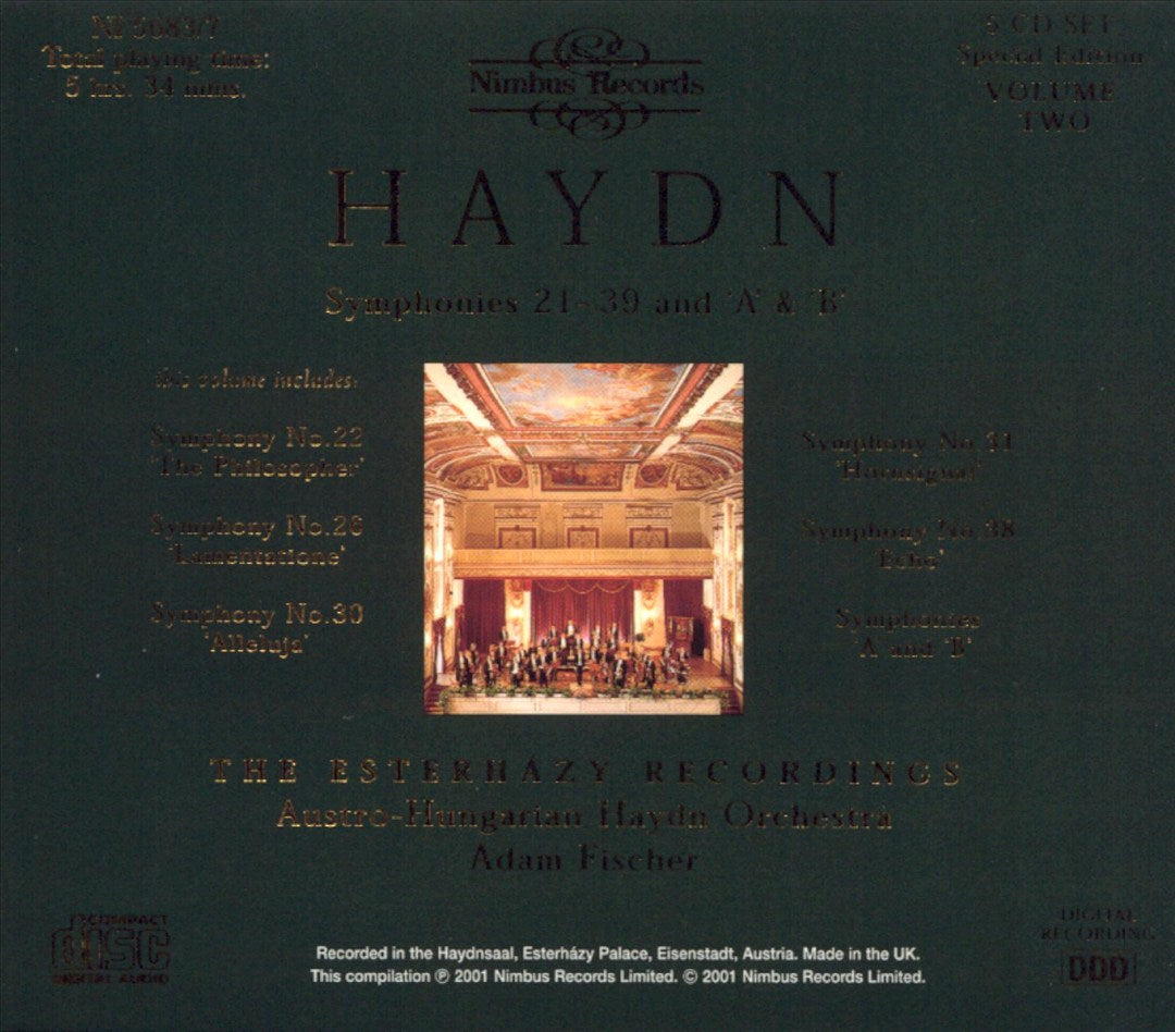 Haydn: Symphonies Nos. 21-39, A & B cover art