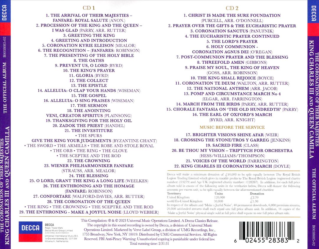 The Coronation of Their Majesties King Charles III and Queen Camilla [The Offical Album cover art