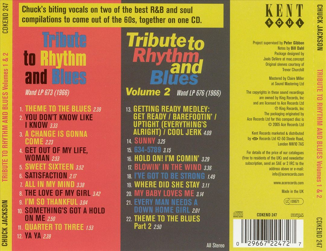 Tribute to Rhythm and Blues, Vols. 1-2 cover art