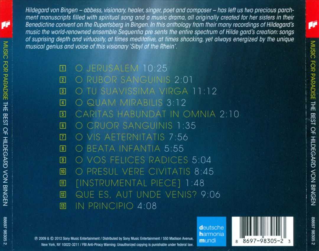 Music for Paradise: The Best of Hildegard von Bingen cover art