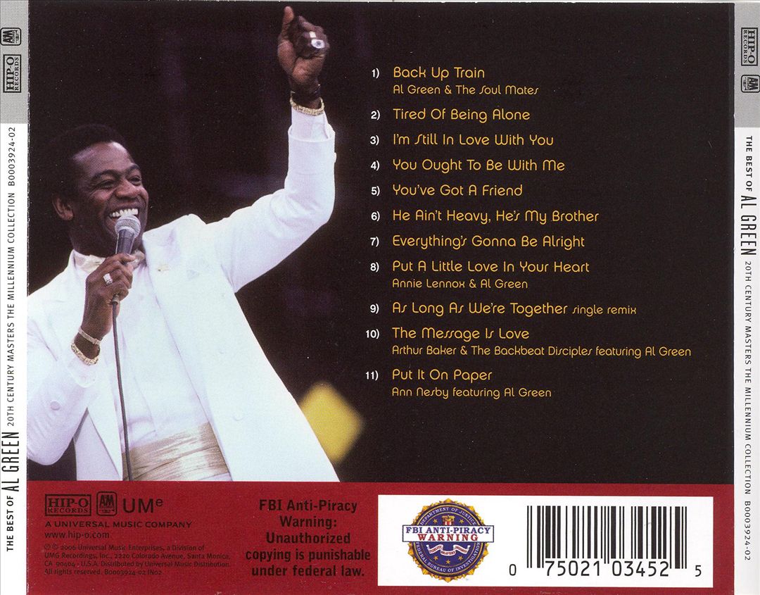 20th Century Masters - The Millennium Collection: The Best of Al Green cover art
