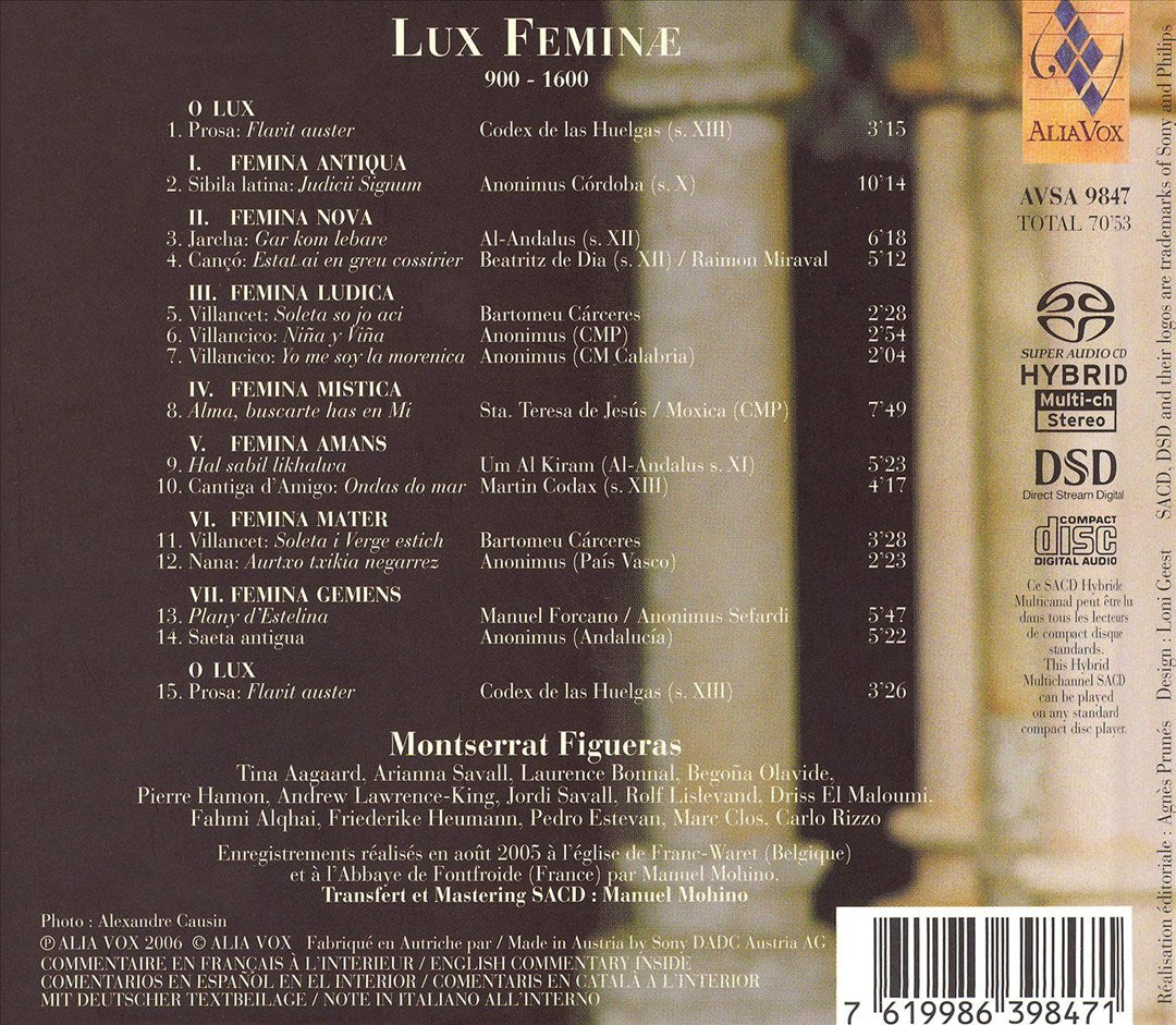 Lux Feminæ, 900-1600 cover art
