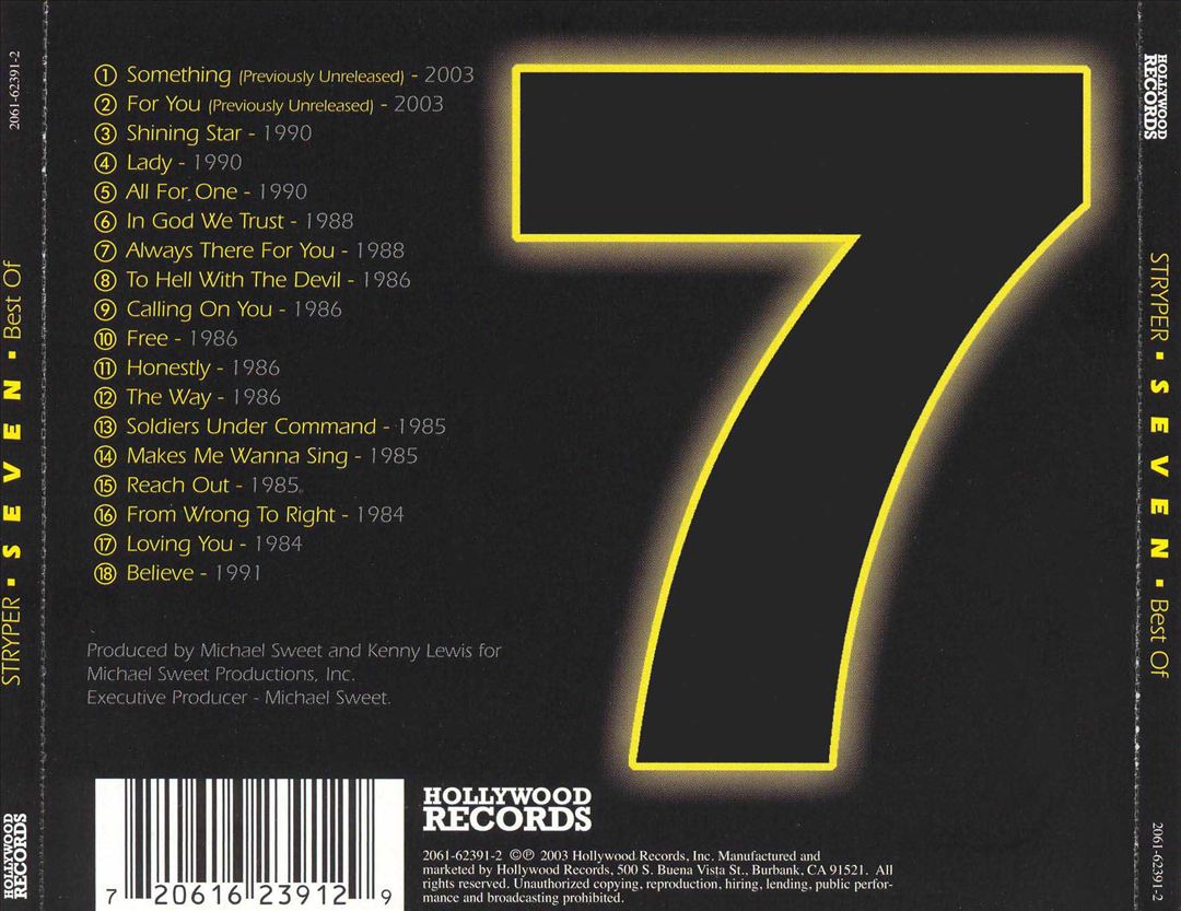 7: The Best of Stryper cover art