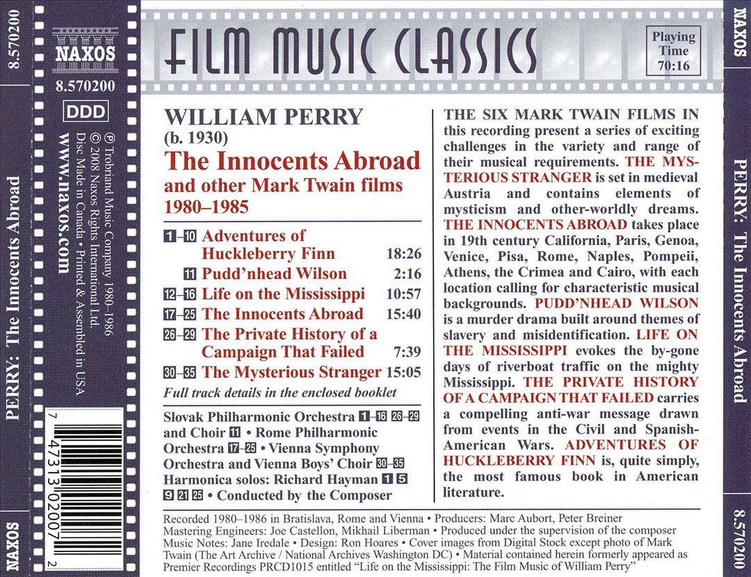 William Perry: The Innocents Abroad and other Mark Twain films cover art